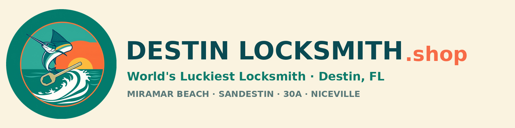 destinlocksmith.shop coastal locksmith logo